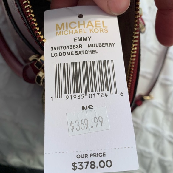 Michael kors emmy large - Gem Michael Kors Emmy mulberry large dome satchel